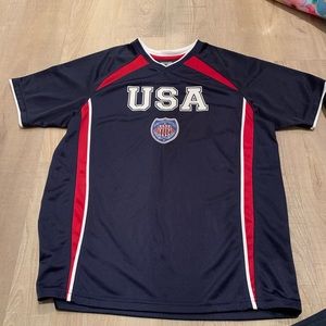Blue Red White USA Soccer jersey